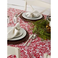 Tango Red Damask Tablecloth 70" Round
