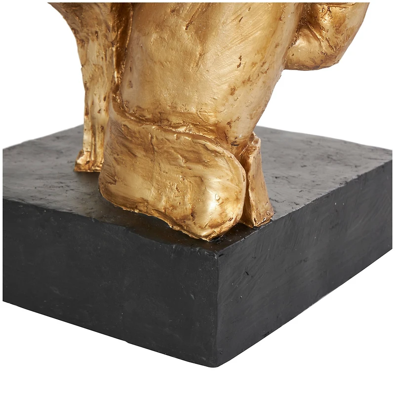 3ft. Gold Abstract Cutout Quiet Gesture Face Sculpture