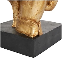3ft. Gold Abstract Cutout Quiet Gesture Face Sculpture