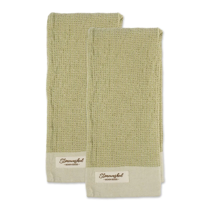 DII® Fresh Pear Washed Waffle Woven Dishtowels, 2ct.