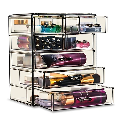 Sorbus Makeup & Jewelry Storage Case with 3 Large & 4 Small Drawers