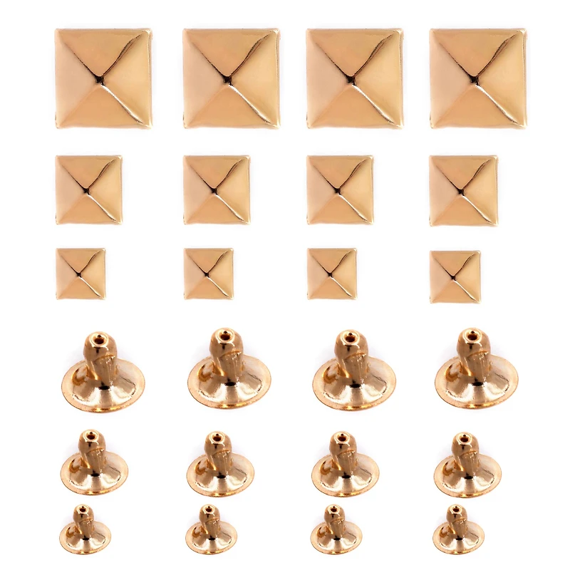 Assorted Gold Leather Rivet Mix by Bead Landing™