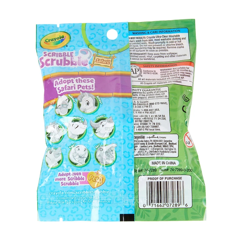 Assorted Crayola® Scribble Scrubbie™ Safari