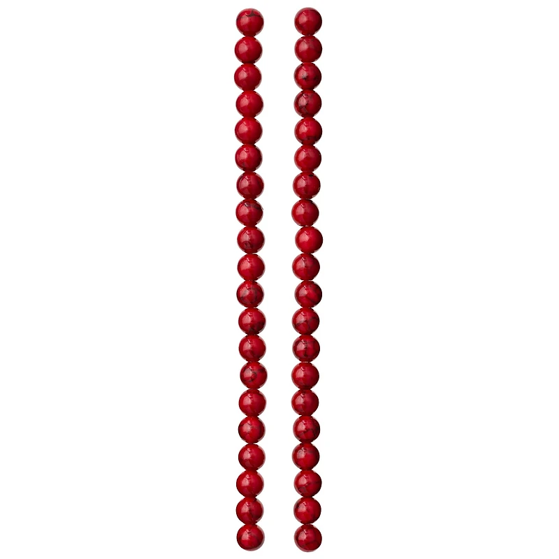 12 Pack: Red Quartz Round Beads, 6mm by Bead Landing™