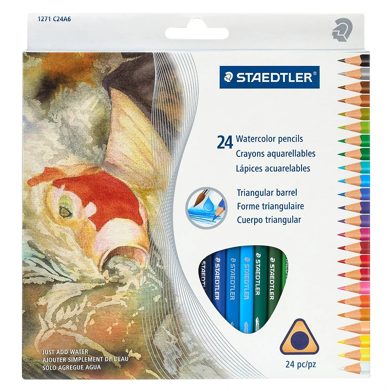 Staedtler® 24 Color Triangular Watercolor Pencils