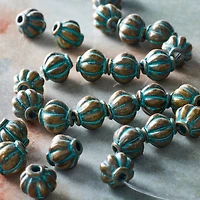 Patina Metal Lantern Beads, 8mm by Bead Landing™