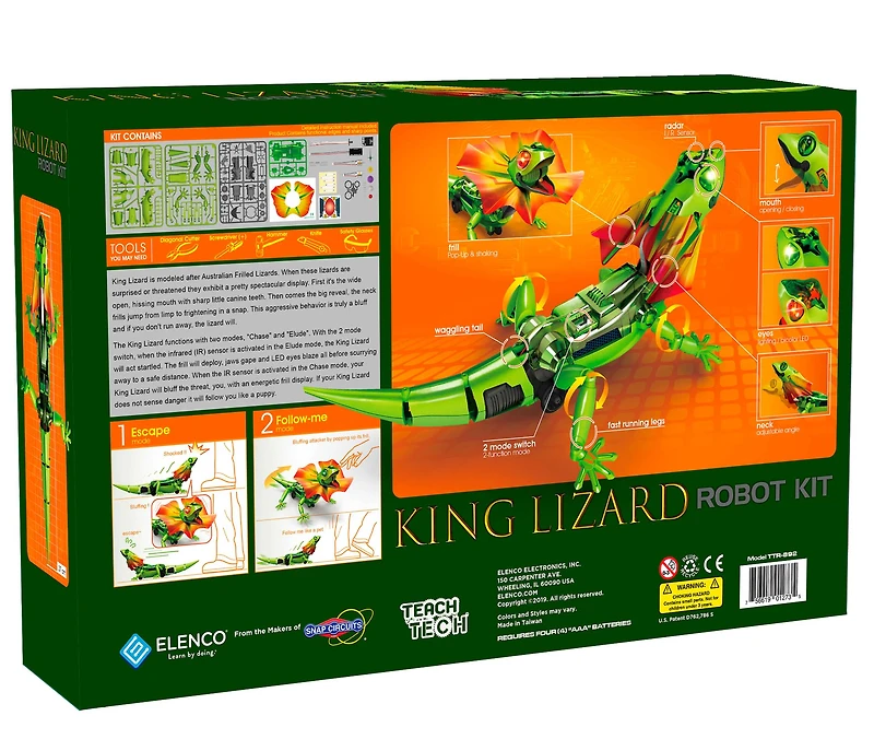 Elenco® Teach Tech™ King Lizard Robot Kit