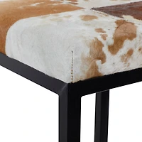 Brown Iron Industrial Stool, 29" x 14" x 14"