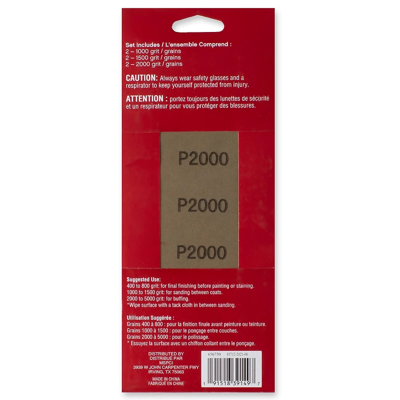 12 Packs: 6 ct. (72 total) Fine Grit Sandpaper Sheets by Craft Smart®, 3.5" x 9"