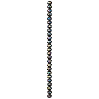 12 Pack: Black Aurora Borealis Striped Glass Faceted Rondelle Beads, 8mm by Bead Landing™