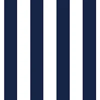 Navy/White Medium Stripe Matte Satin