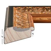 Craig Frames Furio Distressed Gold and Black Picture Frame