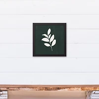 Jewel Tone Leaves 12" x 12" Black Framed Canvas