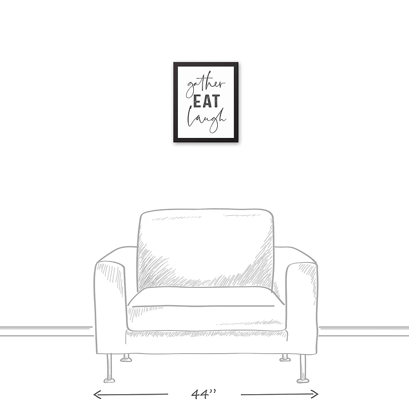 Gather Laugh 11" x 14" Black Framed Canvas