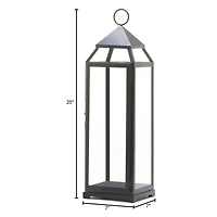 25'' Black Contemporary Lantern