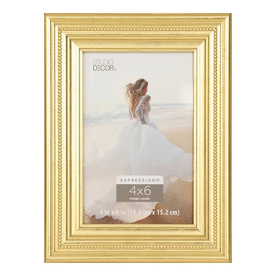 Expressions™ Metallic Gold Beaded Frame by Studio Décor