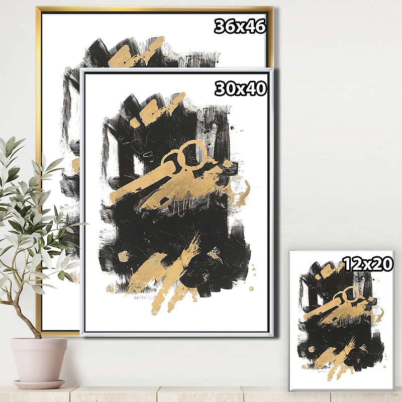 Designart - Gold and Black drift I