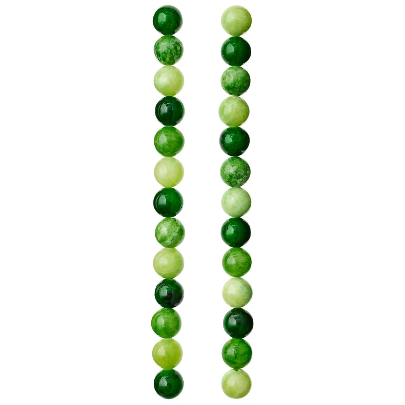 Green Jasper Round Beads, 10mm by Bead Landing™