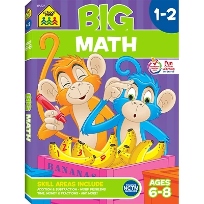 School Zone Publishing Inc. Big Math Workbook, Grades 1-2