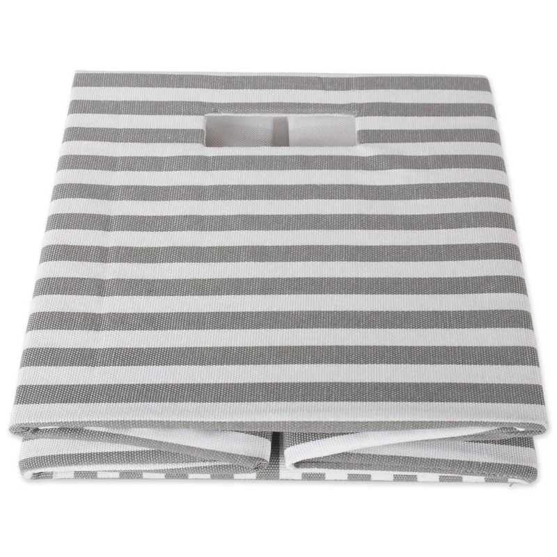 DII® 13" Gray Pinstripe Storage Cube