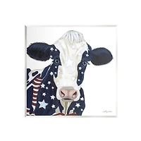 Stupell Industries Country Americana Cow Flag Pattern Wall Plaque Art