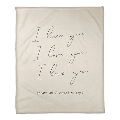 50" x 60" I Love You That's All Coral Fleece Throw Blanket