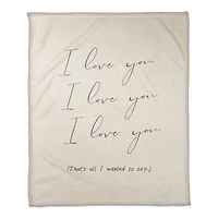 50" x 60" I Love You That's All Coral Fleece Throw Blanket