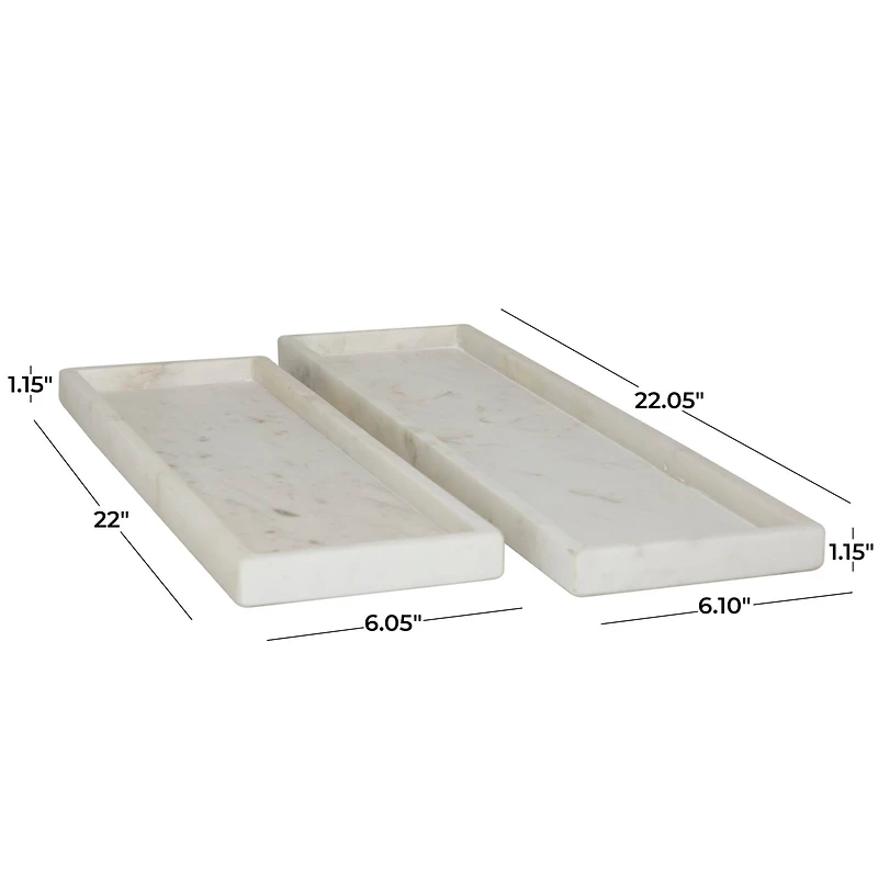 CosmoLiving by Cosmopolitan Marble Tray Set