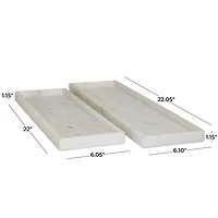 CosmoLiving by Cosmopolitan Marble Tray Set