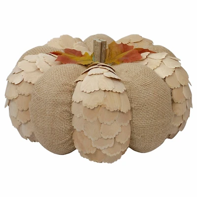 9" Brown Autumn Harvest Tabletop Pumpkin