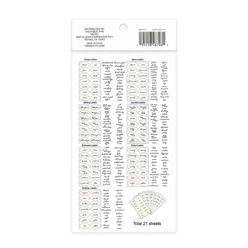 Clear Oval Household Label Stickers by Recollections™