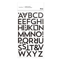 12 Packs: 86 ct. (1,032) Black Glitter Block Alphabet Stickers by Recollections™