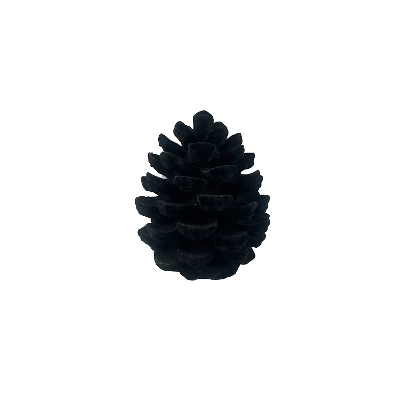 5" Black Flocked Pinecone Tabletop Décor by Ashland®
