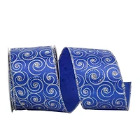 JAM Paper 2.5" x 10yd. Jewel Swirl Dots Wired Ribbon