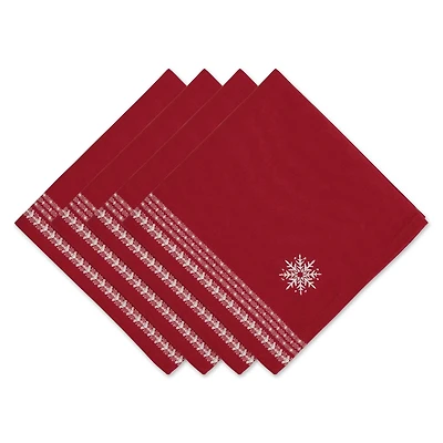 DII® Nordic Snowflake Embroidered Napkin Set, 4ct.