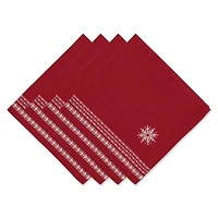 DII® Nordic Snowflake Embroidered Napkin Set, 4ct.