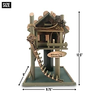 12" Tree House Bird Feeder