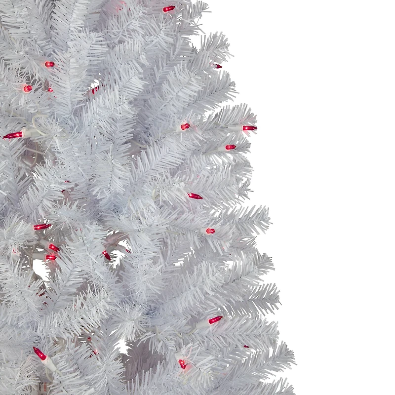 6.5ft. Pre-Lit Slim Geneva White Spruce Artificial Christmas Tree