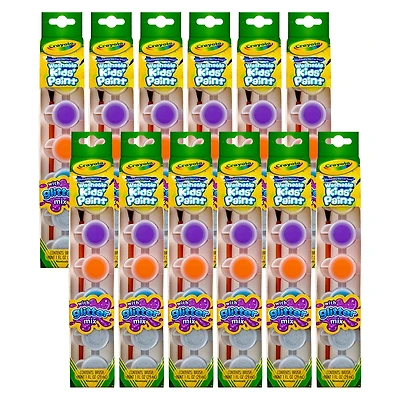 Crayola® Glitter Effects Washable Kids' Paint Pots, 12 Packs of 6