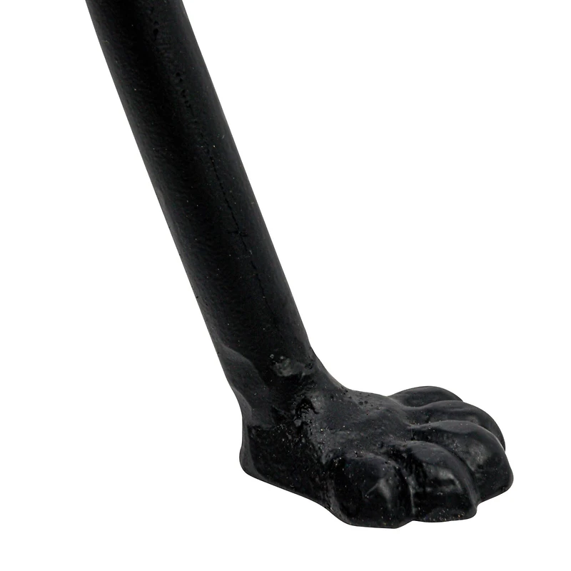 Hello Honey® 2ft. Black Wood Top Modern Round Metal Accent Table