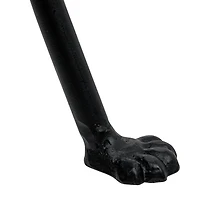 Hello Honey® 2ft. Black Wood Top Modern Round Metal Accent Table