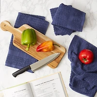 DII® Solid French Blue Waffle Terry Dishtowels, 4ct.