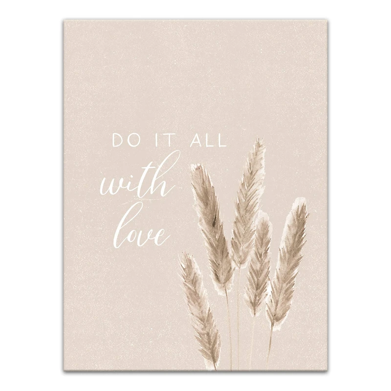 Do It All With Love 12" x 16" Canvas Wall Art