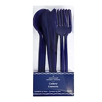 Navy Blue Cutlery, 24ct. by Ashland®