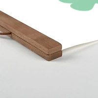 Ombre Shamrock Horizontal Hanging Canvas 16" x 20" Teak Hanging Canvas