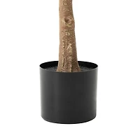 Glitzhome® 5ft. Faux Fiddle Leaf Fig Tree in Pot