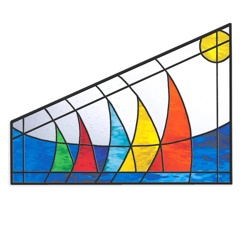 Oceanside Compatible™ 12" Yellow /White Wispy Fusible Stained Glass Sheet