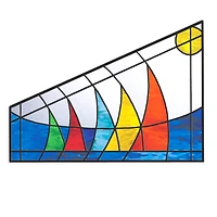 Oceanside Compatible™ 12" Yellow /White Wispy Fusible Stained Glass Sheet