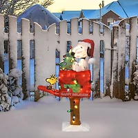 Peanuts® 2.5ft. 3D Pre-Lit Snoopy with Tree on Mailbox Yard Art