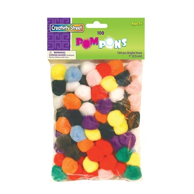 Creativity Street® Assorted 1'' Pom Pons, 100ct.